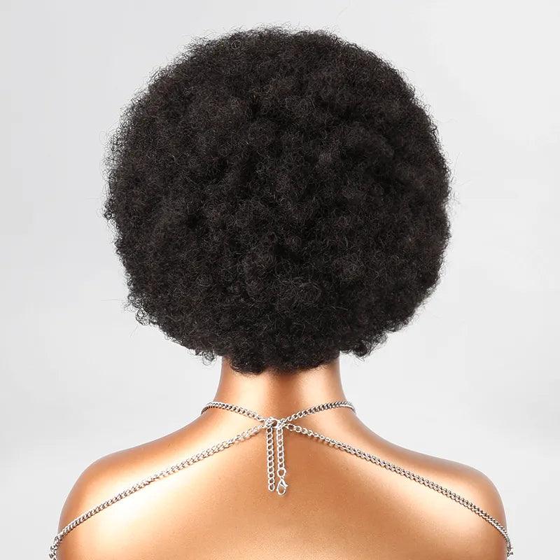 13x4 Super Bouncy Afro Kinky Curly Bob Wig Lace Frontal Human Hair - SHINE HAIR WIG