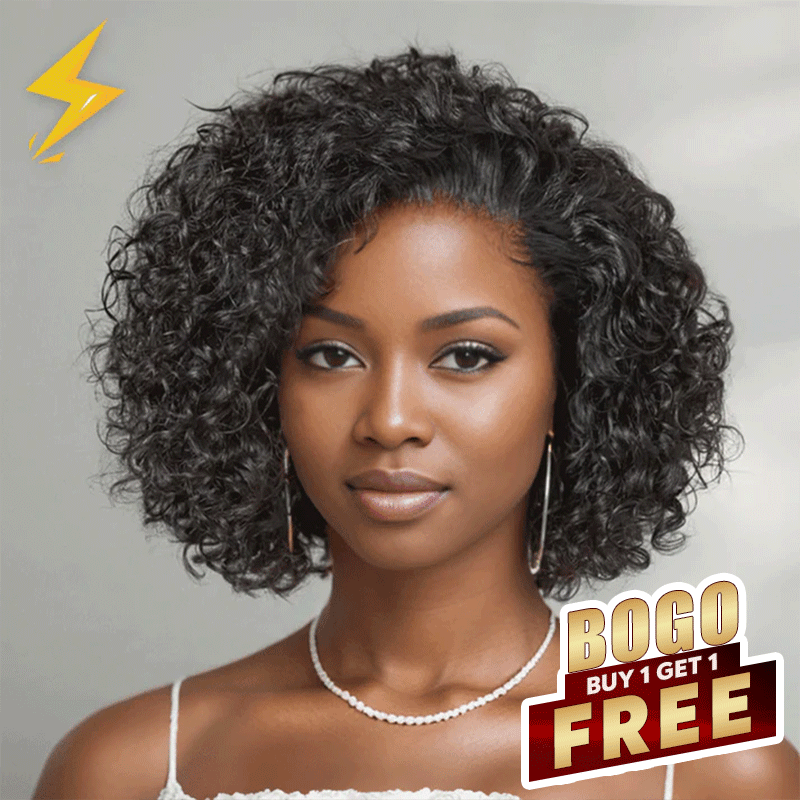 𝐁𝐮𝐲 𝟏 𝐆𝐞𝐭 𝟏💥13x4 Glueless Put On And Go Short Curly Wig