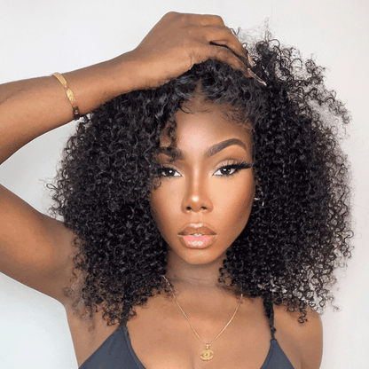 𝐁𝐮𝐲 𝟏 𝐆𝐞𝐭 𝟏💥9x6 Glueless Bob Kinky Curly Human Hair Wig