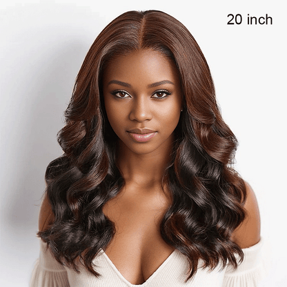 Ready to Go 9x6 Glueless Peekaboo Bronze Brown Bob Wig Body Wave