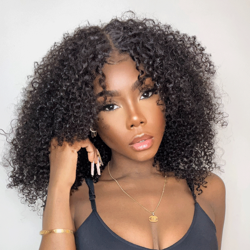 𝐁𝐮𝐲 𝟏 𝐆𝐞𝐭 𝟏💥9x6 Glueless Bob Kinky Curly Human Hair Wig