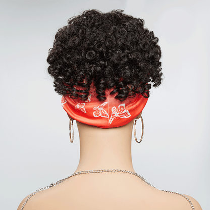 Glueless 3s Throw &amp; Go Bob Headband With Bangs Curly Wig