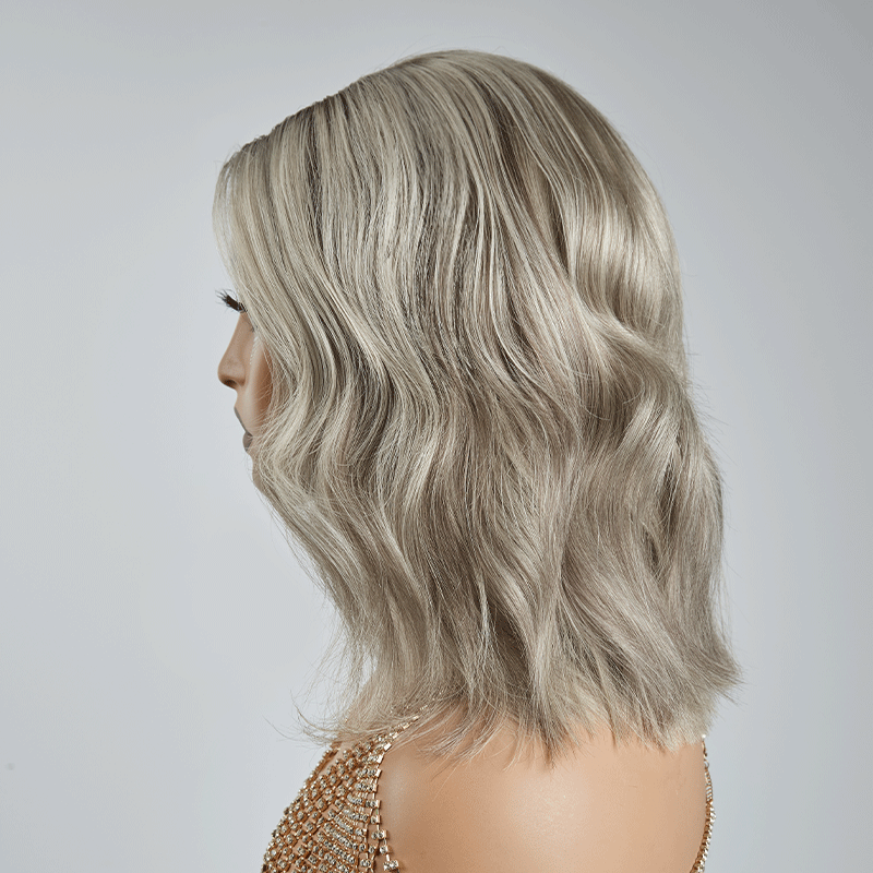 13x4 Glueless Blonde Color With Subtle Light Brown Bob Wig