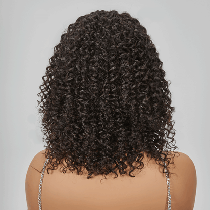 13x4 Lace Frontal Curly Natural Bob Pre Braided Wig Human Hair Pre Plucked Hairline