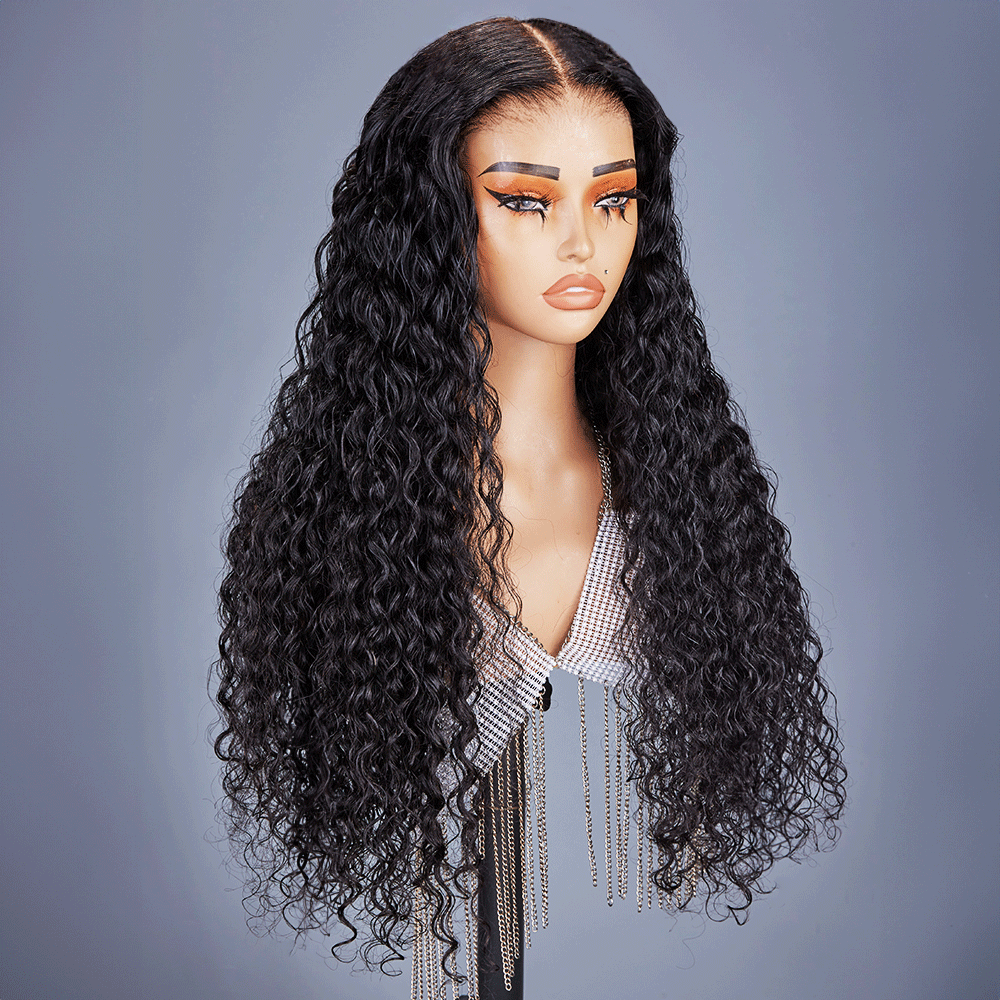 7x5 Glueless Updated Bleached Knots Wear Go Curly Human Hair Wig