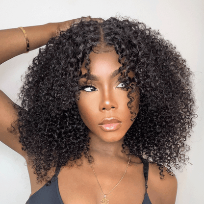 𝐁𝐮𝐲 𝟏 𝐆𝐞𝐭 𝟏💥9x6 Glueless Bob Kinky Curly Human Hair Wig