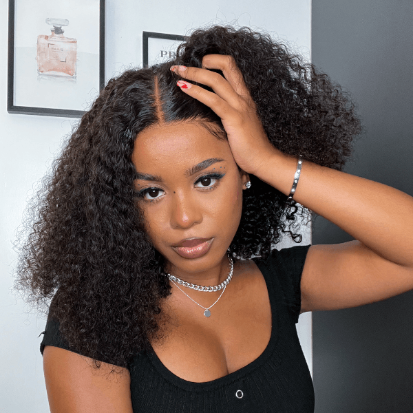 Side Part Short Bob Human Hair Wig, Curly Lace Front Full Lace Style For  Black Women From Julienchina, $96.78
