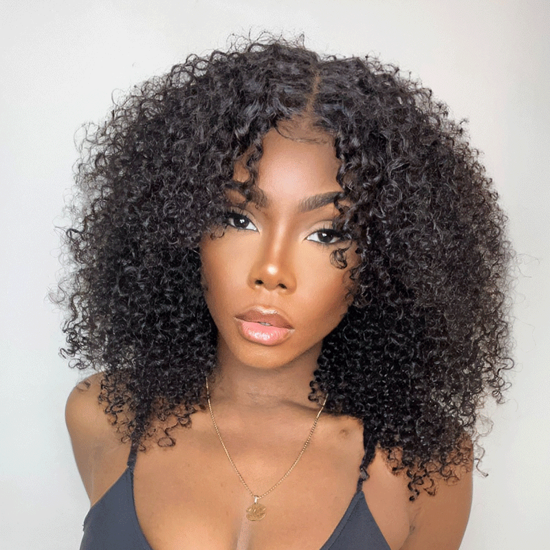 𝐁𝐮𝐲 𝟏 𝐆𝐞𝐭 𝟏 𝐅𝐫𝐞𝐞💥9x6 Glueless Bob Kinky Curly Human Hair Wig