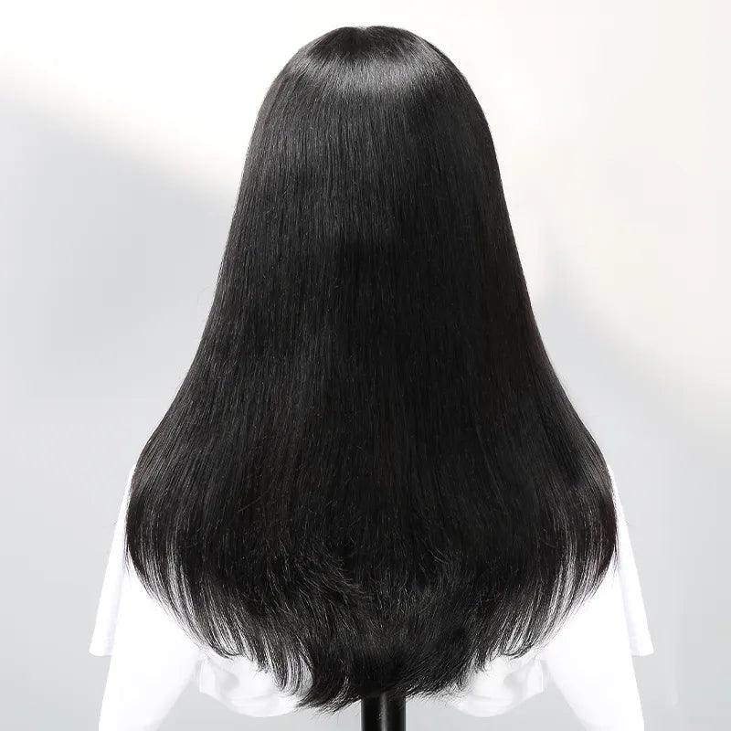 7x5 13x4 Designer Layered Glueless Wear&Go Curtain Bangs Natural Wave Wig - SHINE HAIR WIG