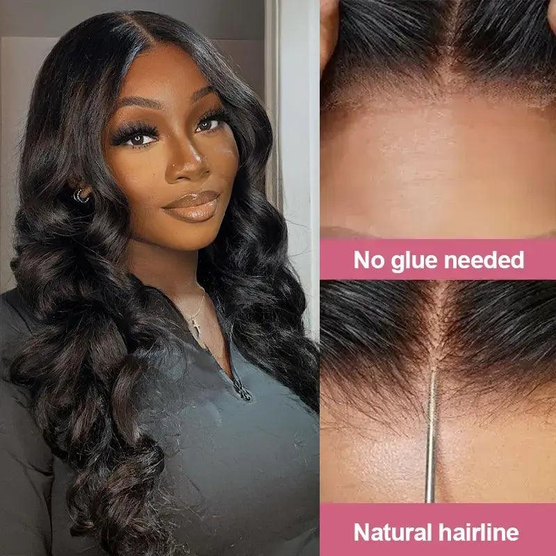 9x6 Glueless Updated Bleached Knots Wear Go Body Wave human hair Wig - SHINE HAIR WIG