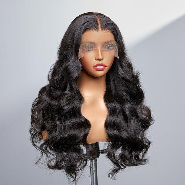 360 Lace Frontal Wig Brazilian Body Wave Invisible Flexi-Fit Drawstring Cap Virgin Human Hair