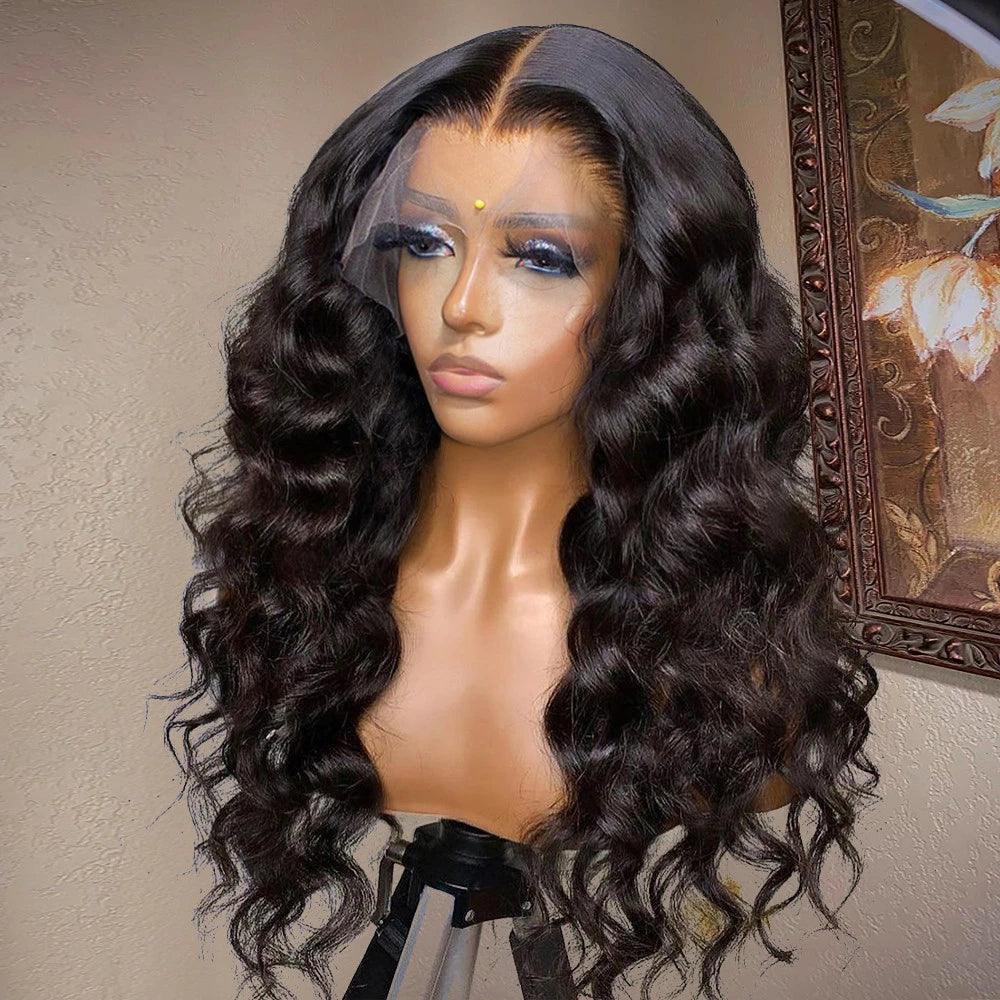 13x4 13x6 Loose Deep Wave Transparent Lace Front Human Hair Wigs - SHINE HAIR WIG