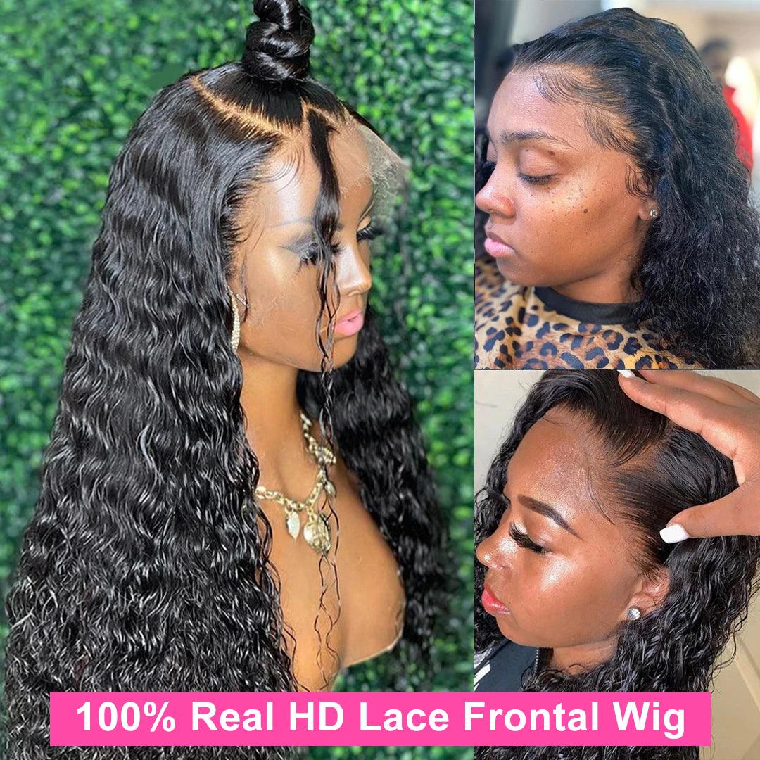 13x4 13x6 Real HD Lace Frontal Wig Deep Wave Virgin Human Hair - SHINE HAIR WIG