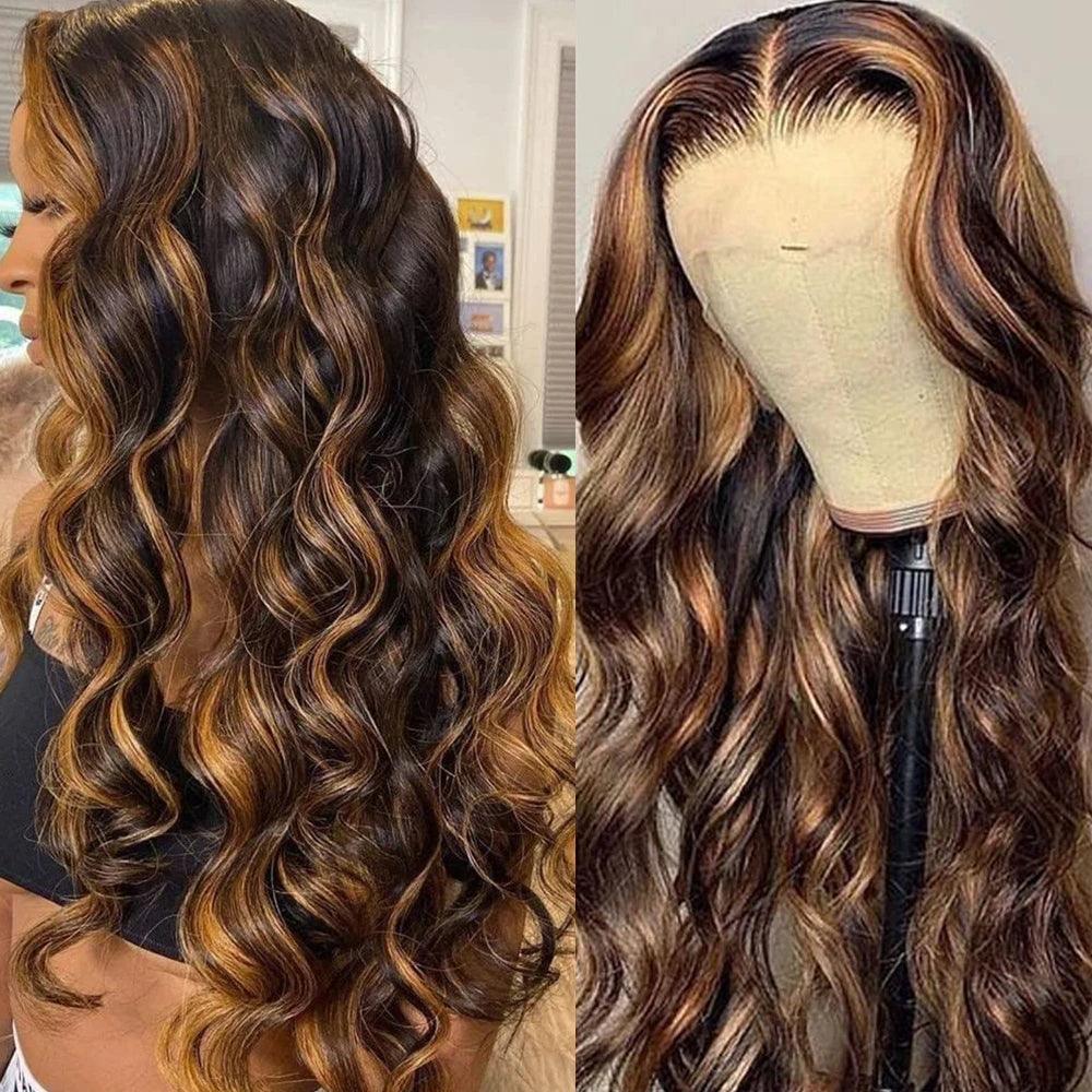 13x4 Lace Frontal Human Hair Wigs Body Wave 