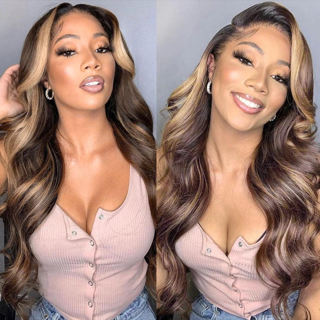 13x4 Lace Frontal Human Hair Wigs Body Wave 