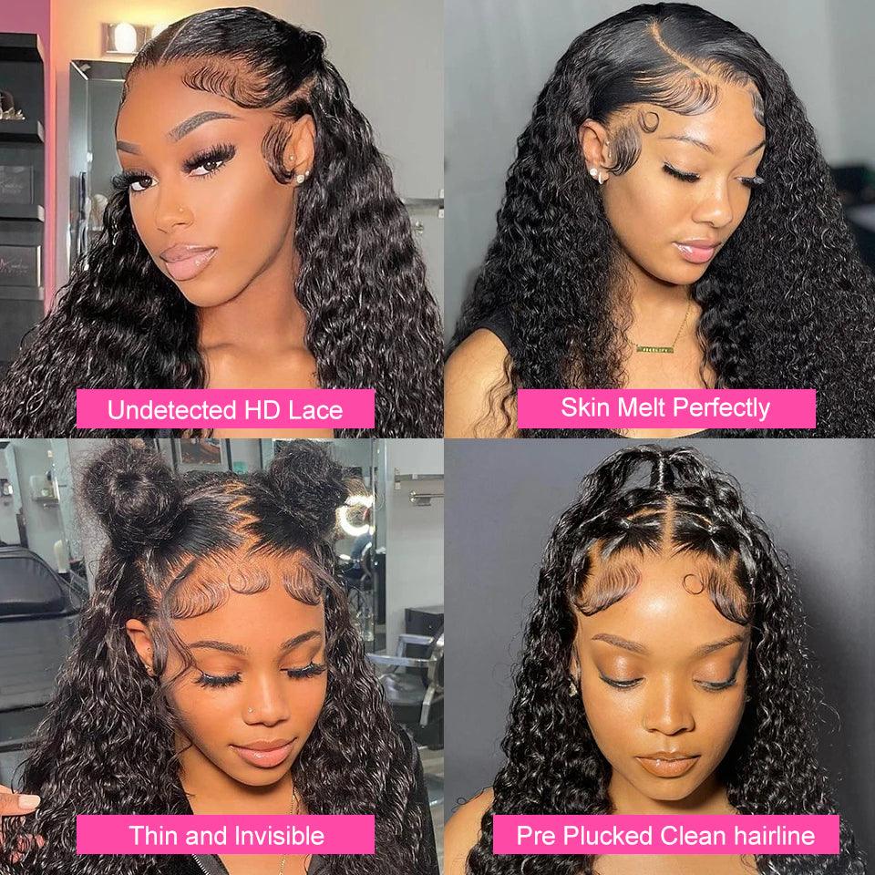 4C Kinky Edges Ventilated Wig 13x4 HD Lace Curly Wig Human Hair